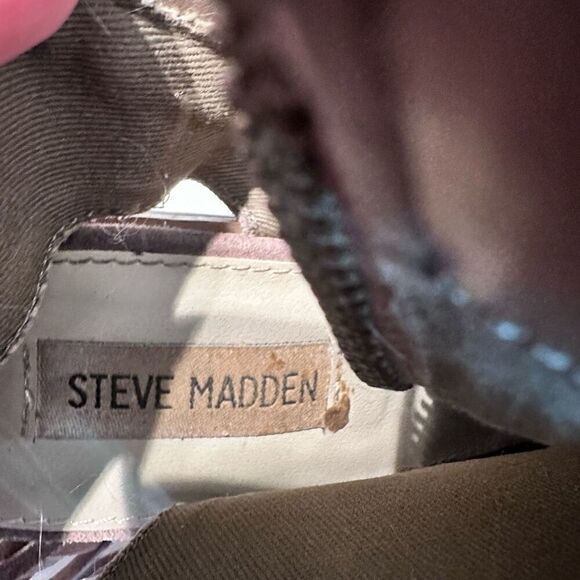 Steve Madden Womens Fringe Leather VINTAGE Y2K Rock-It Booties Taupe Size 7.5M - Picture 6 of 7